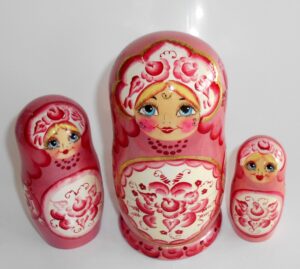 Anna in pink dress nesting Doll Babooshki s