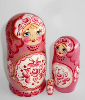 Anna in pink dress nesting Doll Babooshki s