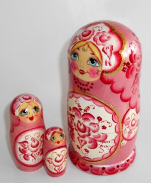 Anna in pink dress nesting Doll Babooshki s