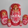 Klava in red dress Babushka Matryoshka nesting Doll Babooshki Babushkas