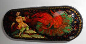 Glasses Case Fire-bird and prince Ivan in yellow - 4