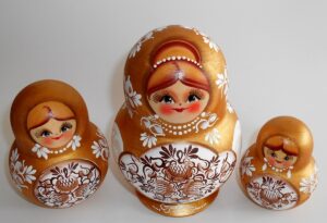 Sonya gold dress 10-set nesting Doll Babooshki s