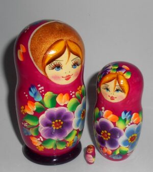 Kira in pink wild flowers 5-set nesting Doll Babooshki s