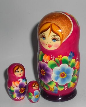 Kira in pink wild flowers 5-set nesting Doll Babooshki s