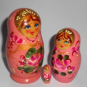 Emma in pink dress 5-set nesting Doll Babooshki s
