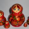 Lara in red dress gold flowers fatty 5-set Babushka Matryoshka nesting Doll  Babooshki Babushkas