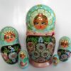 Olga in blue and pink Babushka Matryoshka nesting Doll Babooshki Babushkas