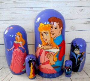 Sleeping Beauty Babushka Matryoshka nesting Doll  Babooshki Babushkas