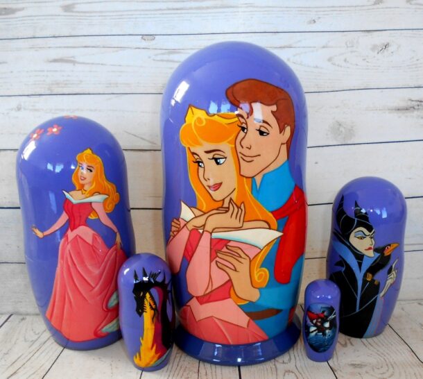 Sleeping Beauty nesting Doll Babooshki s