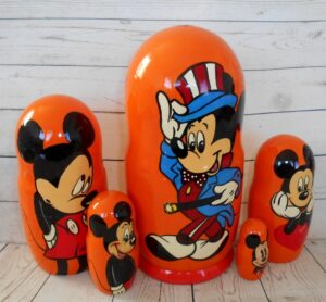 Mickey Mouse in a Hat nesting Doll Babooshki s
