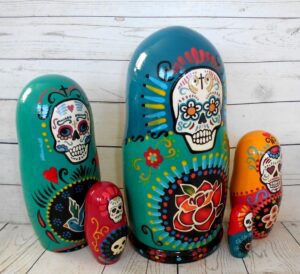 Day of the Dead nesting Doll Babooshki s