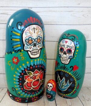 Day of the Dead nesting Doll Babooshki s
