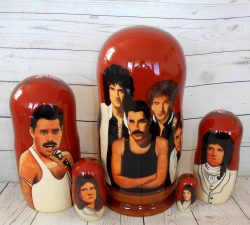 Freddy and Queen Babushka Matryoshka nesting Doll Babooshki Babushkas