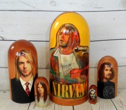Nirvana small Babushka Matryoshka nesting Doll Babooshki Babushkas