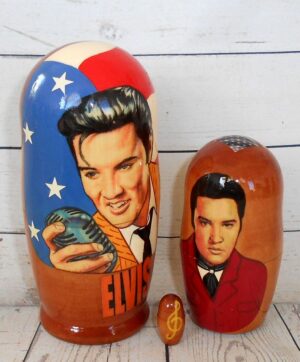 Elvis Presley Mic small nesting Doll Babooshki s
