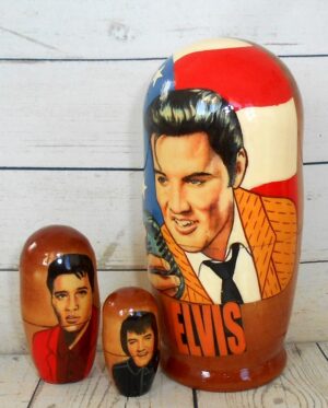 Elvis Presley Mic small nesting Doll Babooshki s