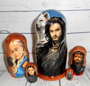 Game of Thrones Babushka small  Babushka Matryoshka nesting Doll  Babooshki Babushkas