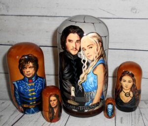 Game of Thrones II Babushka small  Babushka Matryoshka nesting Doll  Babooshki Babushkas