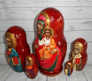 Our Lady of Smolensk 5-set nesting Doll Babooshki s