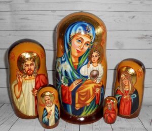 Our Lady the Eternal Bloom 5-set Babushka Matryoshka nesting Doll Babooshki Babushkas