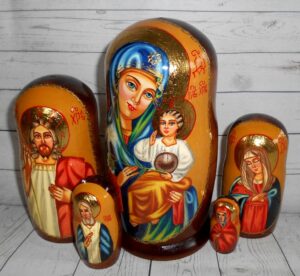 Our Lady the Eternal Bloom 5-set nesting Doll Babooshki s