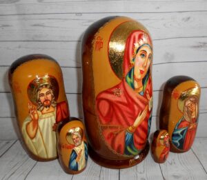 Our Lady of Iversk 5-set nesting Doll Babooshki s