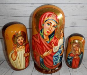 Our Lady of Iversk 5-set nesting Doll Babooshki s