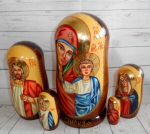 Our Lady of Kazan 5-set nesting Doll Babooshki s