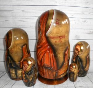 Our Lady of Vladimir 5-set nesting Doll Babooshki s