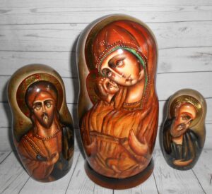 Our Lady of Vladimir 5-set nesting Doll Babooshki s