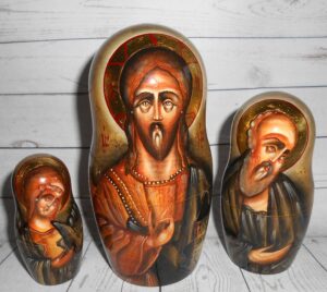 Our Lady of Vladimir 5-set nesting Doll Babooshki s
