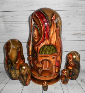 Our Lady of Don and St George 7-set nesting Doll Babooshki s