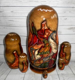 Our Lady of Don and St George 7-set nesting Doll Babooshki s