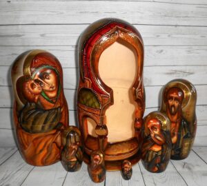 Our Lady of Don and St George 7-set nesting Doll Babooshki s