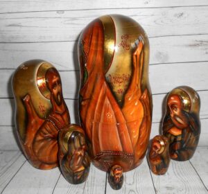 Our Lady of Don and St George 7-set nesting Doll Babooshki s