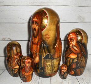 Our Lady of Don and St George 7-set nesting Doll Babooshki s