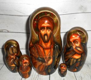 Our Lady of Don and St George 7-set nesting Doll Babooshki s