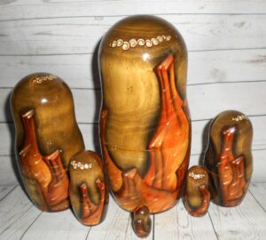 Our Lady of Don and St George 7-set nesting Doll Babooshki s