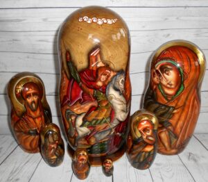 Our Lady of Don and St George 7-set nesting Doll Babooshki s