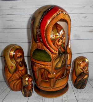 Our Lady of Don and St George 5-set nesting Doll Babooshki s