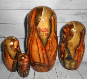 Our Lady of Don and St George 5-set nesting Doll Babooshki s