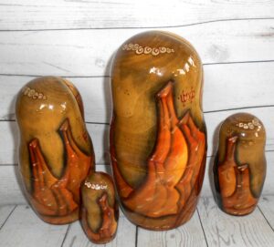 Our Lady of Don and St George 5-set nesting Doll Babooshki s