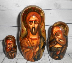 Our Lady of Don and St George 5-set nesting Doll Babooshki s