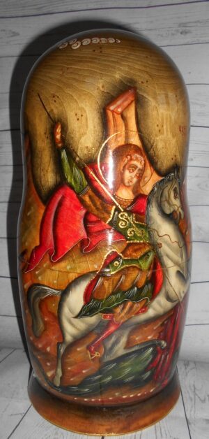 Our Lady of Don and St George 10-set nesting Doll Babooshki s