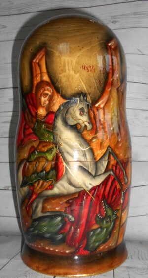 Our Lady of Don and St George 10-set nesting Doll Babooshki s