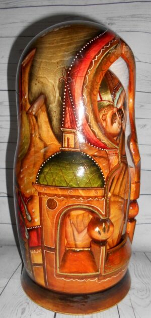 Our Lady of Don and St George 10-set nesting Doll Babooshki s