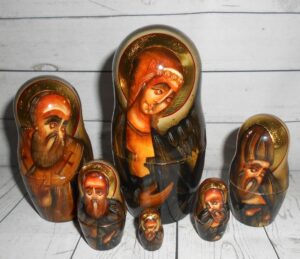 Our Lady of Don and St George 10-set nesting Doll Babooshki s