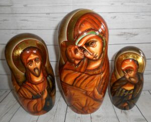 Our Lady of Don and St George 10-set nesting Doll Babooshki s