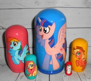 My Little Pony small  Babushka Matryoshka nesting Doll  Babooshki Babushkas