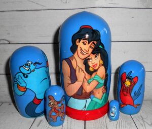 Aladdin Jasmin  small babushka Babushka Matryoshka nesting Doll  Babooshki Babushkas